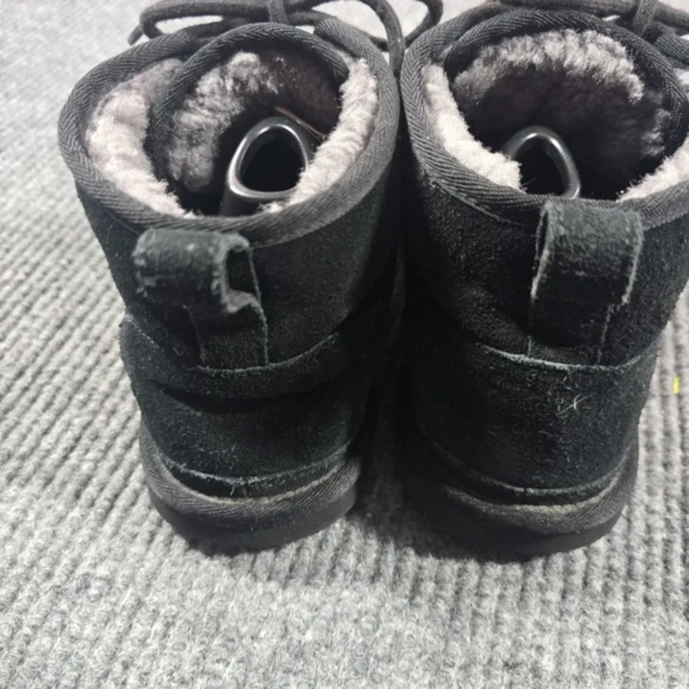 UGG Boots Mens Size 8‎ Black Suede Neumel Chukka Lined Wool 3236